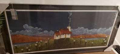 Beautiful NEW Large Cottage Framed Print Wall Art