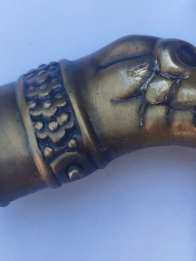 Large Brass Dog Vesta case