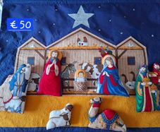 Vintage Nativity Wall Hanging (Handmade)