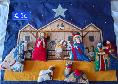 Vintage Nativity Wall Hanging (Handmade)