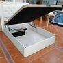 White Ottoman Storage Bed single Image 3