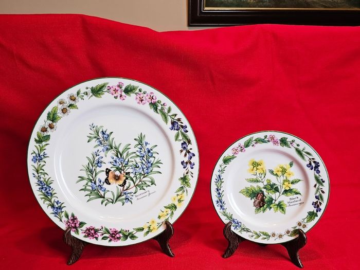 Royal Worcester Herbs Dinnerware , Set of two Rosemary and Black Mustard plates
