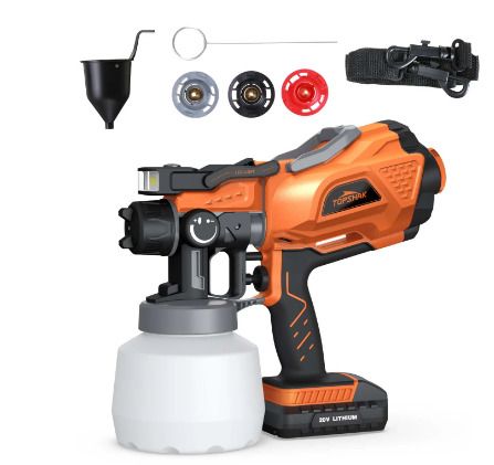 BRAND NEW 1200ML Cordless Electric Spray Gun w/3 Sizes Copper Nozzle Flow Control Airbrush High Power Paint Sprayer With 2000mAh Lithium
