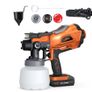 BRAND NEW 1200ML Cordless Electric Spray Gun w/3 Sizes Copper Nozzle Flow Control Airbrush High Power Paint Sprayer With 2000mAh Lithium Image 6