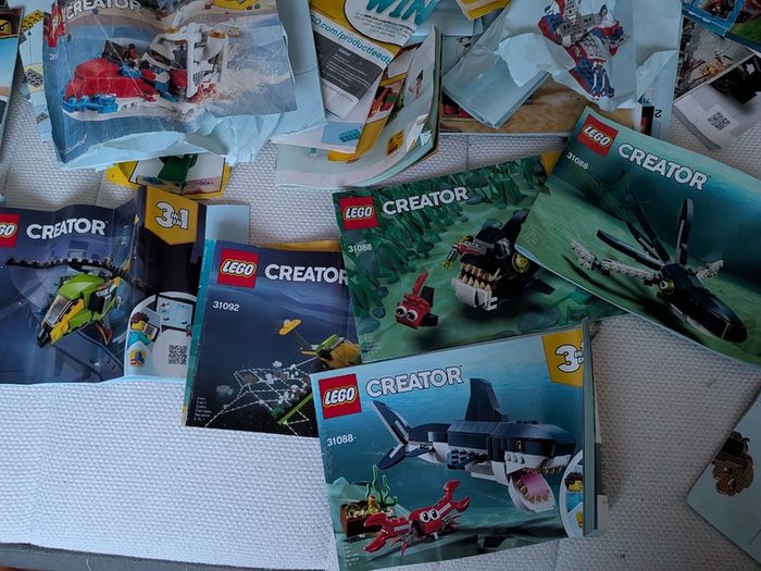 Lego and instruction manuals