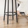 Vintage Bar Stools Set Counter Stool with Footrest, Industrial Style Bar Stool Image 3