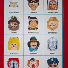 Halloween Hand Held Masks (Laminated)