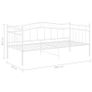 Sofa Bed Frame White Metal 90x200 cm Image 7