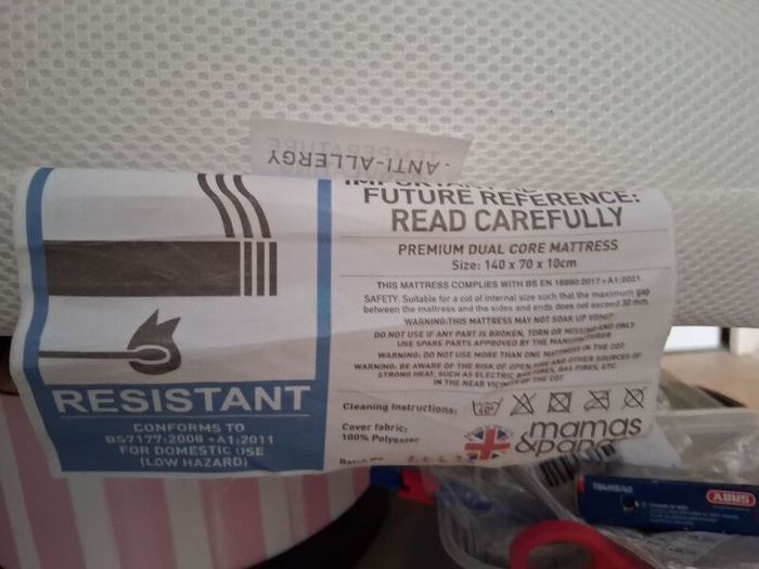 Free cot foam mattress available for collection