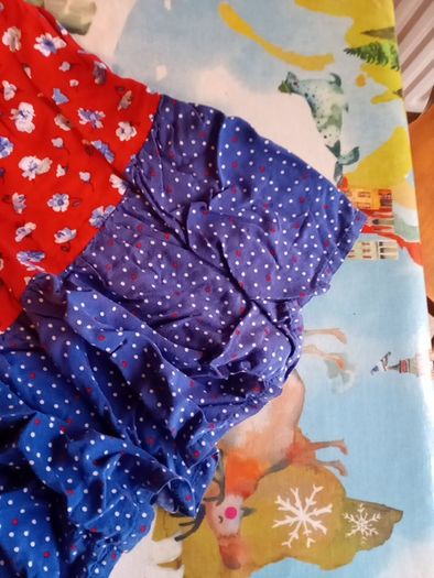 pumpkin patch red and blue dress