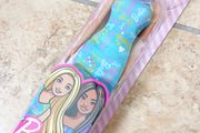Barbie Doll 2022 Blonde Blue Logo Print Dress HGM59 (Asst GBK92) Mattel New