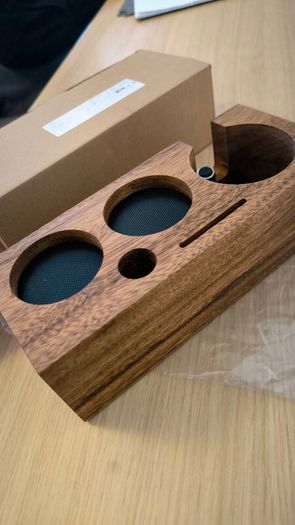 Wooden Espresso Tamper Station Organiser Stand