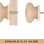 40 Pack of Round Unfinished Wood Knobs with Screws - 3.4 x 2.5cm / 1.34 x 0.98 Inches - Natural Wooden Birch Door Knob Hardware - Furniture Cabinet, Wardrobe, Cupboard & Drawer Pull Handles (FREE POSTAGE) Image 6