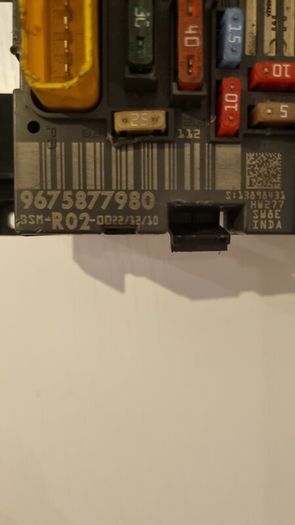 Citroen Picasso BSM Fuse box
