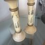 Vintage Italian Plaster Musical Theme Tall Candlesticks Image 2