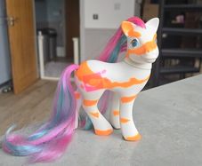 Lovebeam Colorswirl Ponies HTF Rare MLP G1 My Little Pony
