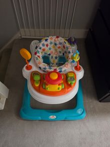 Babylo Twist About Baby Walker with Activities and Electronic Games, Height Adjustable and 120 degree padded