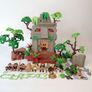 Playmobil Jungle Temple Ruin 3015(almost complete)& Tree Stump Goblin 3898(Rare) Image 2