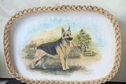 Vintage Retro Wicker Serving Tray
