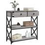 Console Table Grey Sonoma 75x28x75 cm Engineered Wood Image 2