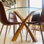 Modern Round Glass Dining Table Image 2