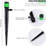 NEW SALE | 100pcs Irrigation Drippers Drip Emitters, 360 Degree Adjustable Irrigation Drip Drippers Fits 1/4 (4-6mm) Irrigation Tube, for Water Flow Irrigation System Image 2