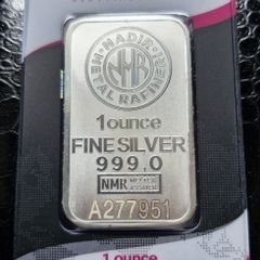 Turkey Nadir Metal Refinery Silver 1 Oz .999 Fine Sealed Bar In Assay Card