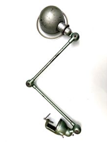 Vintage Jielde Double Arm Clamp Lamp Original French Industrial Light
