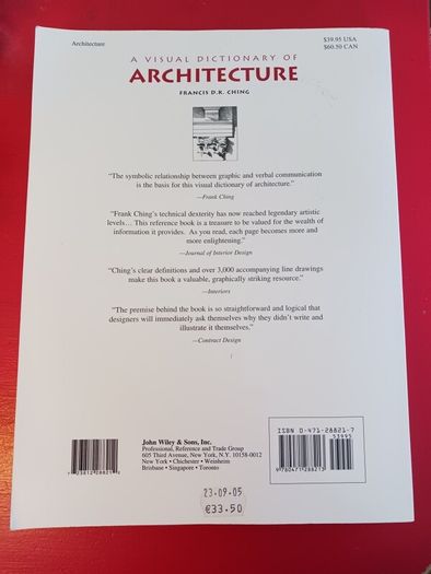 A Visual  Dictionary of Architecture/ Francis D. K. Ching/ 1st edition