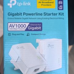 TP-Link V1000 Powerline Kit 1-Port Gigabit Powerline Network Adapters