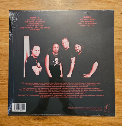Metallica "30 Years Of Kill Em All: Secret Live Show At Orion Music Festival" Sealed Vinyl Album