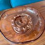 Vintage Art Deco Pink Depression Glass Float Flower Bowl Centrepiece with Frog Image 8