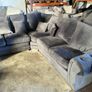 Grey corner sofa with scatter cushions Image 3