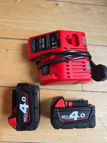 Milwaukee batteries + Charger