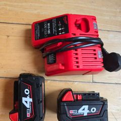 Milwaukee batteries + Charger