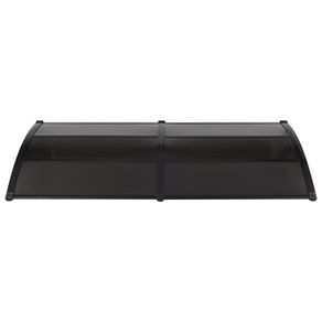 Door Canopy Black 240x100 cm PC