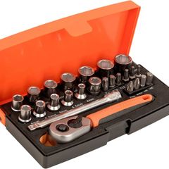 SL25 Ratchet Socket Set, Metric 1/4" Drive, 25 Pieces