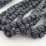 Vintage African white Stripe Black 7.0mm - 7.3mm Glass Beads Necklace Image 2