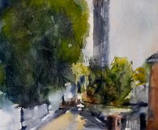 old  clondalkin village watercolour