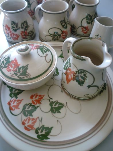 Stoneware Jackson Pottery Coffee tea service 12 pieces. IMMACULATE. CLASSIC STONE WARE