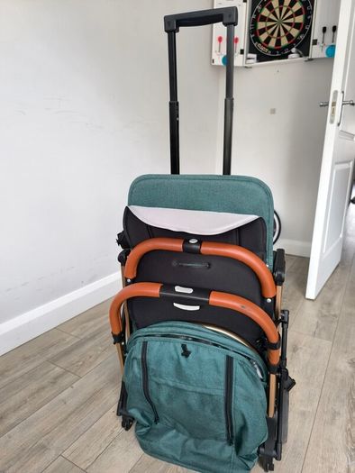 Lejoux travel stroller green and gold