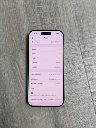 iPhone 16 Pro 256GB Unlocked Natural Titanium | 100% Battery
