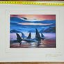Painting by R Bishop signed in cardboard frame Image 5