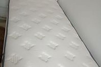 Standard 3ft Single Bed Frame + Clean Comfortable Mattress Set (White Wood)