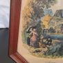 Vintage Wooden Picture Frame Key Cabinet Cottage Scene Wall Key Holder Image 3