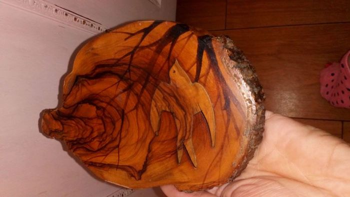 Beautiful Handcarved Oak Plaque