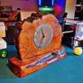 Old Irish bog oak mantle clock Image 8