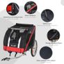 Dog Bike Trailer, Metal Pet Cart Carrier for Bicycle Kit Water Resistant with Safety Harness, Reflectors, for Large Dogs Image 2