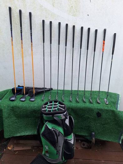 Golf clubs,  full set and bag.