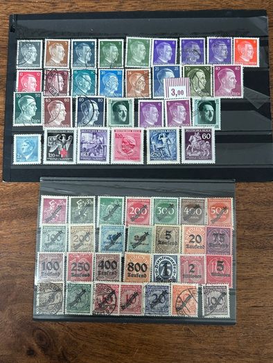 Germany 1872-1945 Reich Collection lot stock 1200+ stamps and 2 Mint sheets